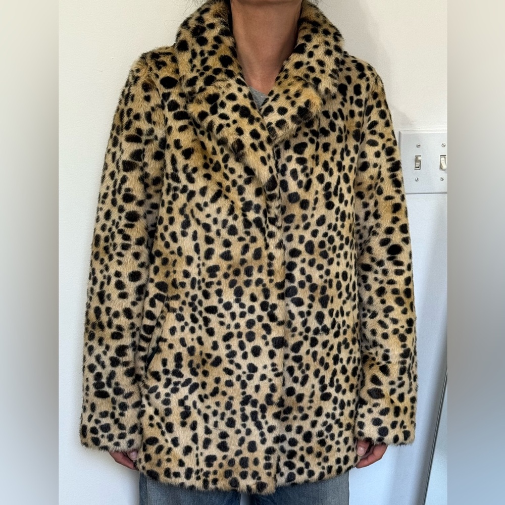 Leopard Print Teddy Jacket